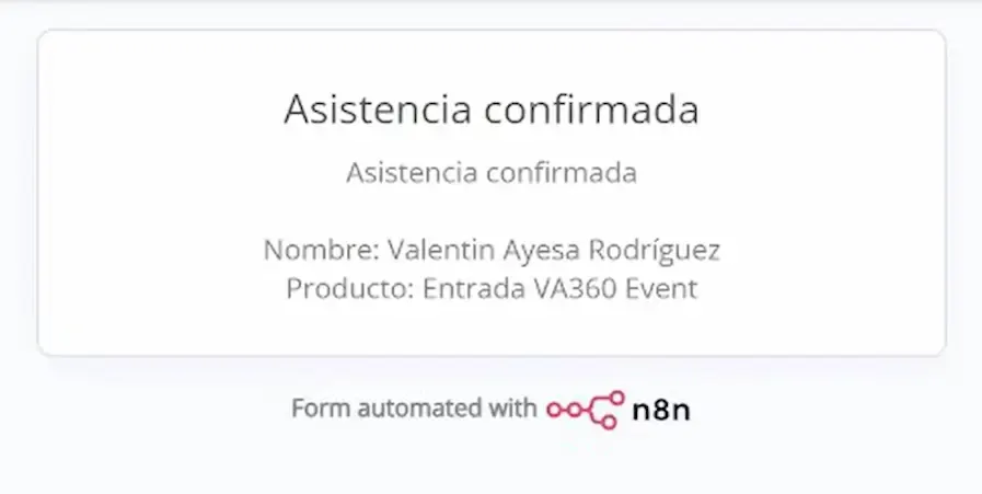 Formulario de verificación de asistencia protegido con contraseña en n8n
