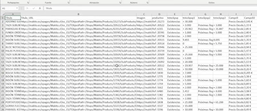 Octoparse extrayendo datos con precios tras hacer login automático