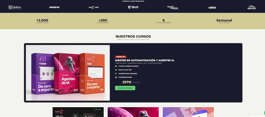 VA360 Academy plataforma de formación en automatización e IA con más de 2000 alumnos