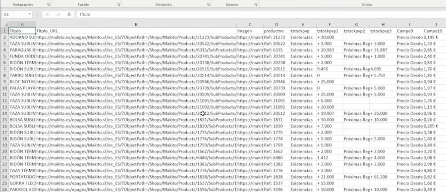 Octoparse extrayendo datos con precios tras hacer login automático